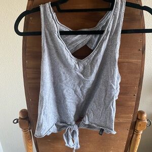 Gray Sleeveless Top